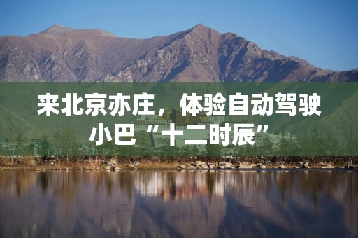 来北京亦庄，体验自动驾驶小巴“十二时辰”