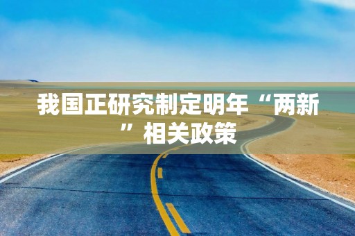 我国正研究制定明年“两新”相关政策