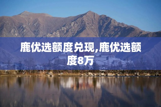 鹿优选额度兑现,鹿优选额度8万