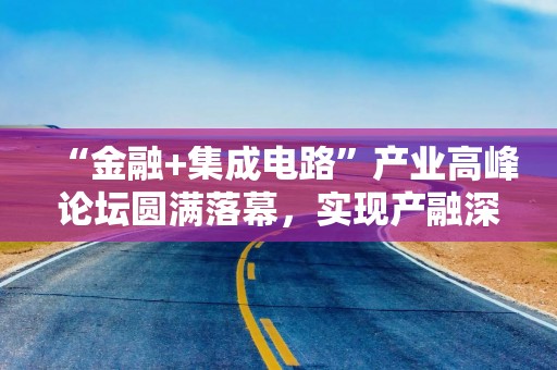 “金融+集成电路”产业高峰论坛圆满落幕，实现产融深度对接