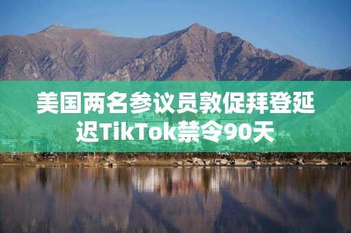 美国两名参议员敦促拜登延迟TikTok禁令90天