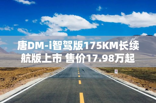唐DM-i智驾版175KM长续航版上市 售价17.98万起