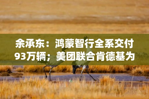 余承东：鸿蒙智行全系交付93万辆；美团联合肯德基为骑手提供工作餐补 | 早资道