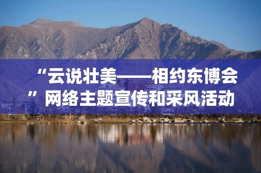 “云说壮美——相约东博会”网络主题宣传和采风活动 | 第22届中国—东盟博览会AI唱主角