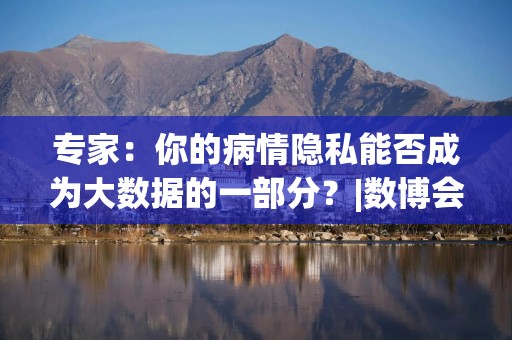 专家：你的病情隐私能否成为大数据的一部分？|数博会