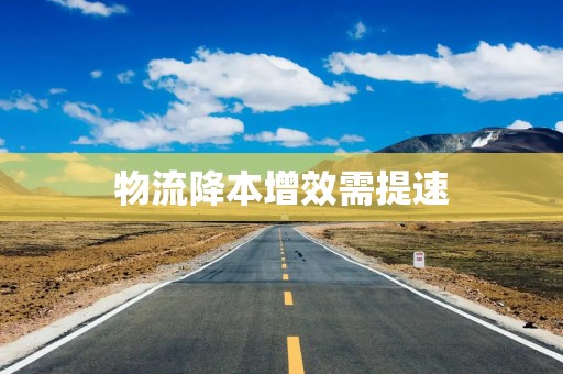 物流降本增效需提速