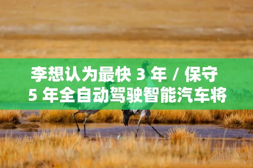 李想认为最快 3 年 / 保守 5 年全自动驾驶智能汽车将实现