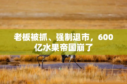 老板被抓、强制退市，600亿水果帝国崩了