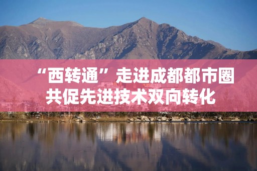 “西转通”走进成都都市圈 共促先进技术双向转化