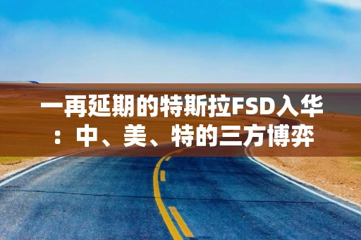 一再延期的特斯拉FSD入华：中、美、特的三方博弈