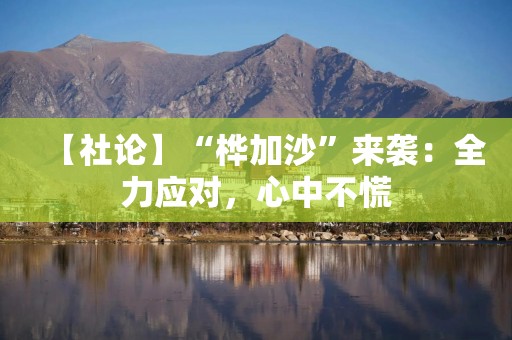 【社论】“桦加沙”来袭：全力应对，心中不慌