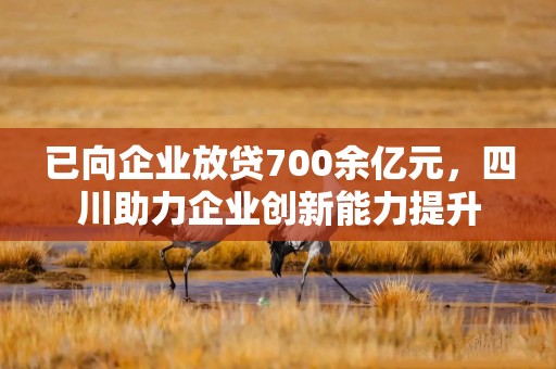 已向企业放贷700余亿元，四川助力企业创新能力提升
