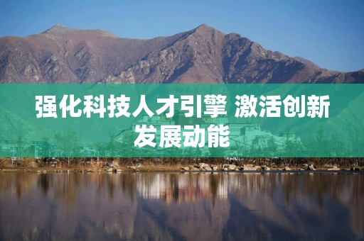 强化科技人才引擎 激活创新发展动能