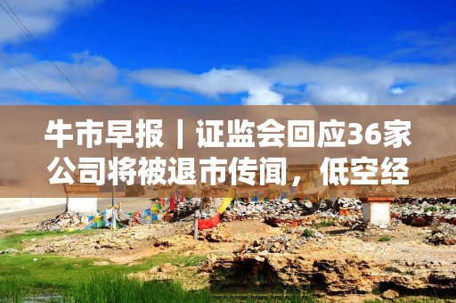 牛市早报｜证监会回应36家公司将被退市传闻，低空经济发展迎来最新定调