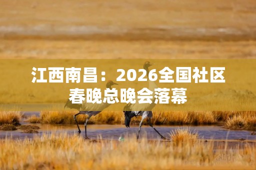 江西南昌：2026全国社区春晚总晚会落幕