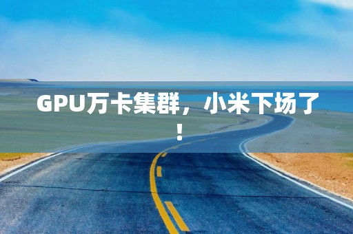 GPU万卡集群，小米下场了！