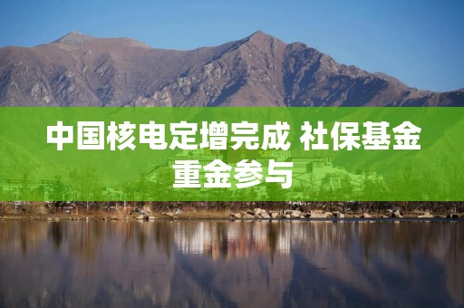 中国核电定增完成 社保基金重金参与