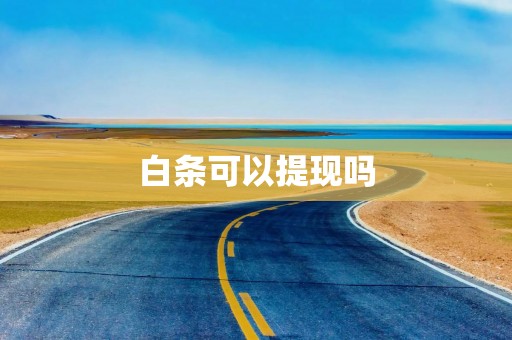 白条可以提现吗