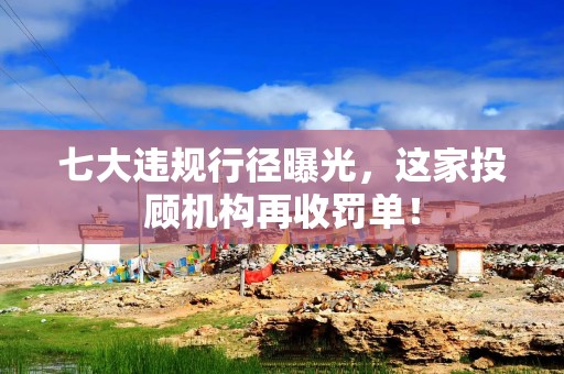 七大违规行径曝光，这家投顾机构再收罚单！