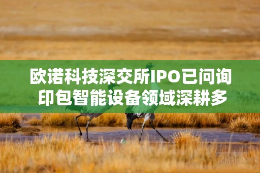 欧诺科技深交所IPO已问询 印包智能设备领域深耕多年