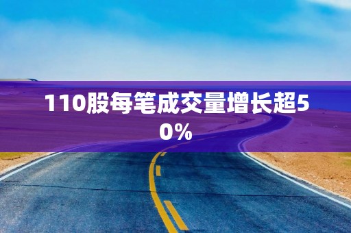 110股每笔成交量增长超50%