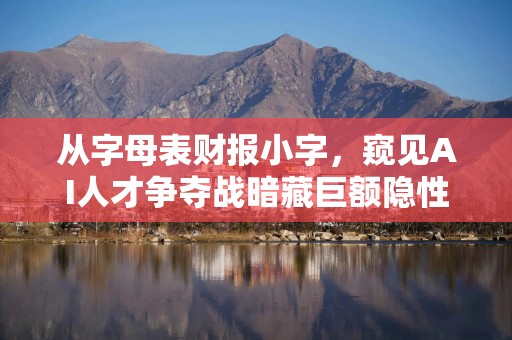 从字母表财报小字，窥见AI人才争夺战暗藏巨额隐性成本