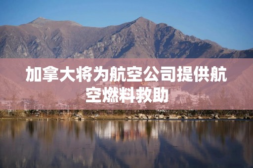 加拿大将为航空公司提供航空燃料救助
