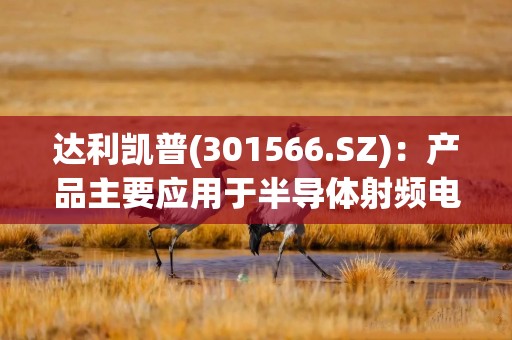 达利凯普(301566.SZ)：产品主要应用于半导体射频电源、医疗及通信等行业