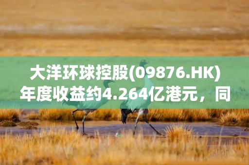 大洋环球控股(09876.HK)年度收益约4.264亿港元，同比增加7.7%
