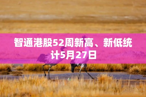 智通港股52周新高、新低统计5月27日