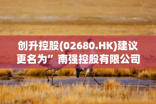 创升控股(02680.HK)建议更名为”南强控股有限公司“