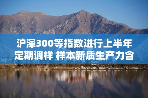 沪深300等指数进行上半年定期调样 样本新质生产力含量持续提升