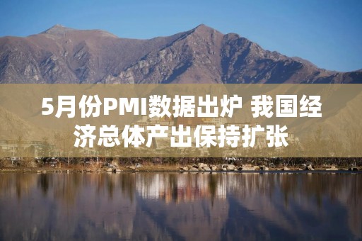 5月份PMI数据出炉 我国经济总体产出保持扩张