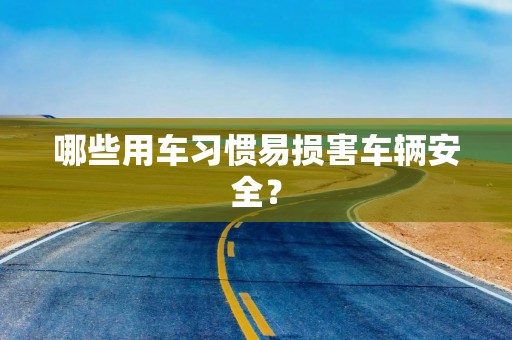 哪些用车习惯易损害车辆安全？