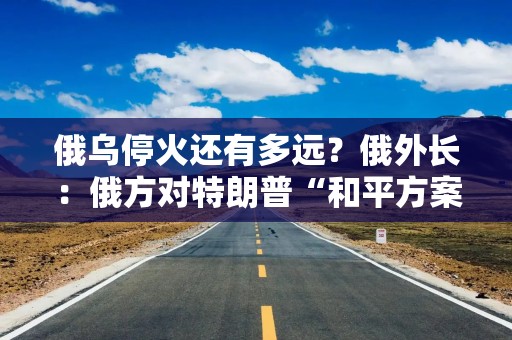 俄乌停火还有多远？俄外长：俄方对特朗普“和平方案”并不认可