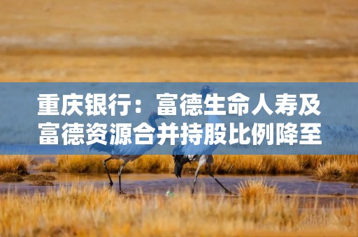 重庆银行：富德生命人寿及富德资源合并持股比例降至5%以下