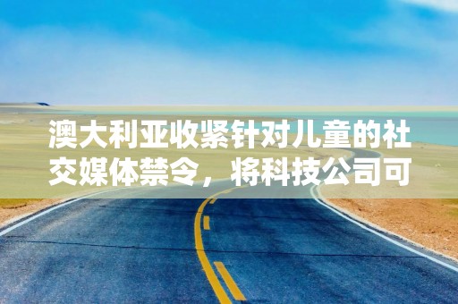 澳大利亚收紧针对儿童的社交媒体禁令，将科技公司可能面临的处罚金额提高一倍