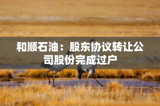和顺石油：股东协议转让公司股份完成过户
