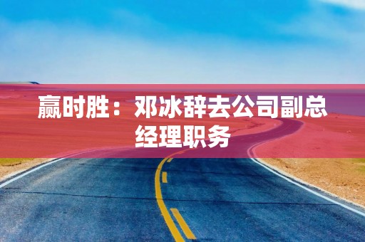 赢时胜：邓冰辞去公司副总经理职务