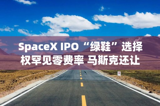 SpaceX IPO“绿鞋”选择权罕见零费率 马斯克还让银行家真的穿上绿鞋