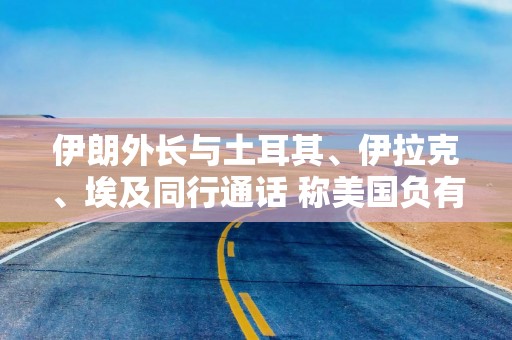 伊朗外长与土耳其、伊拉克、埃及同行通话 称美国负有执行协议的责任