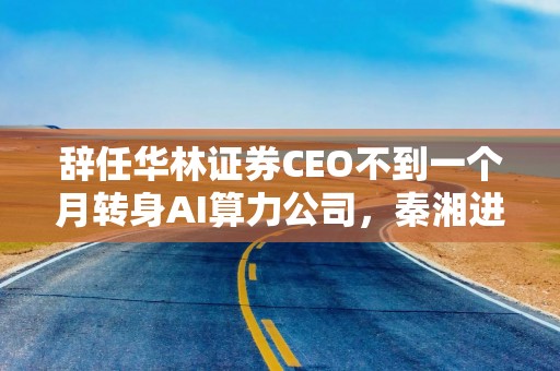 辞任华林证券CEO不到一个月转身AI算力公司，秦湘进入行云科技董事会候选名单  长三角资本局