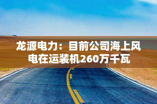 龙源电力：目前公司海上风电在运装机260万千瓦