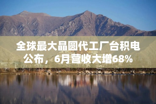 全球最大晶圆代工厂台积电公布，6月营收大增68%