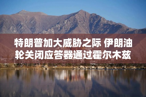 特朗普加大威胁之际 伊朗油轮关闭应答器通过霍尔木兹海峡