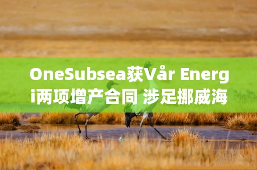 OneSubsea获Vår Energi两项增产合同 涉足挪威海上油气项目