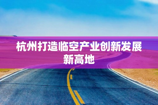 杭州打造临空产业创新发展新高地