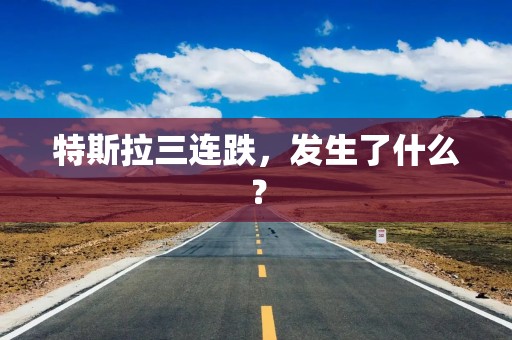 特斯拉三连跌，发生了什么？