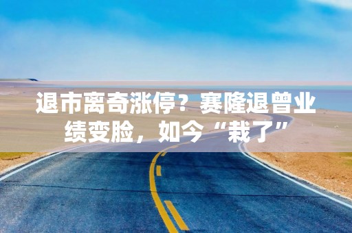 退市离奇涨停？赛隆退曾业绩变脸，如今“栽了”