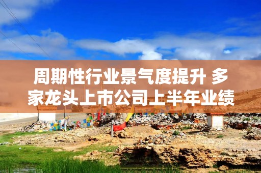 周期性行业景气度提升 多家龙头上市公司上半年业绩大幅预增